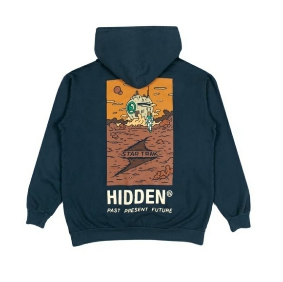 Hidden New York x Star Trak Landing Black Hoodie Size Large - Picture 13 of 13